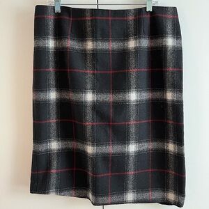 Plaid Black and Red Women's Skirt